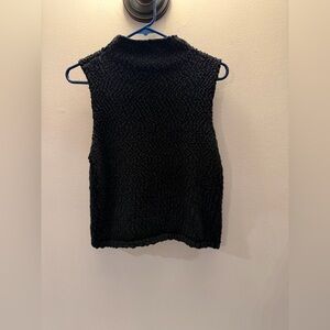 Black Sleeveless Knit Sweater Sablyn size large